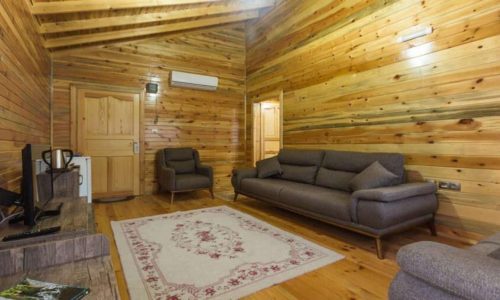 Cabin living room interior, Seben Wooden Cabins, Bolu, Türkiye
